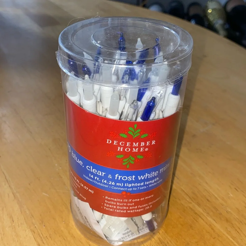 New Blue 70 clear & frost white mini lights Comes with 2 sets shown in picture
